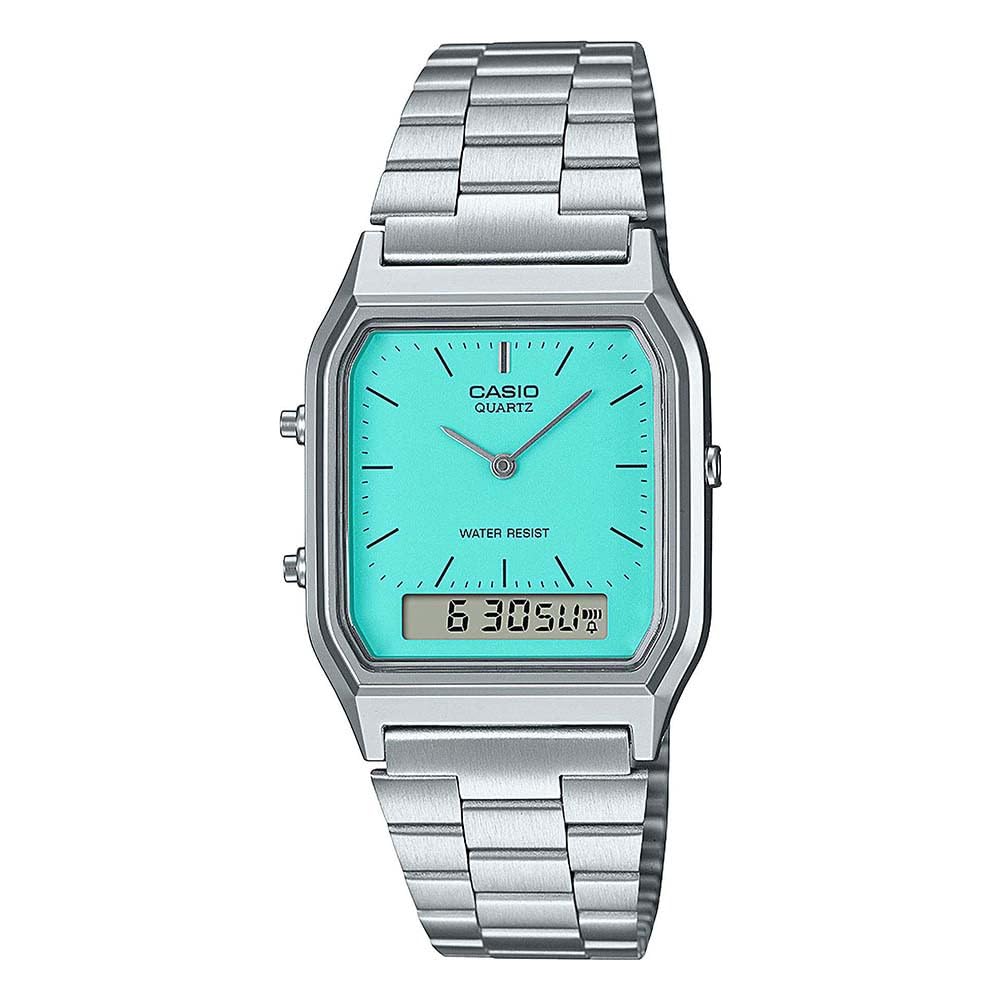 Casio Women's Quartz Analog Watch with Stainless Steel Strap AQ-230A-2A2MQYES, Silver, Bracelet