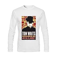 Men's Custom Printed Tom Waits T Shirts L White