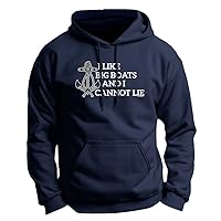 Funny Boating Gifts I Like Big Boats and I Cannot Lie Premium Hoodie Sweatshirt 2XL Navy