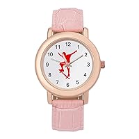Street Skateboard Boy Classic Watches for Women Funny Graphic Pink Girls Watch Easy to Read