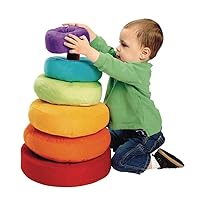 Excellerations Giant Plush Rainbow Stacking Ring for Kids Classroom Game for Children