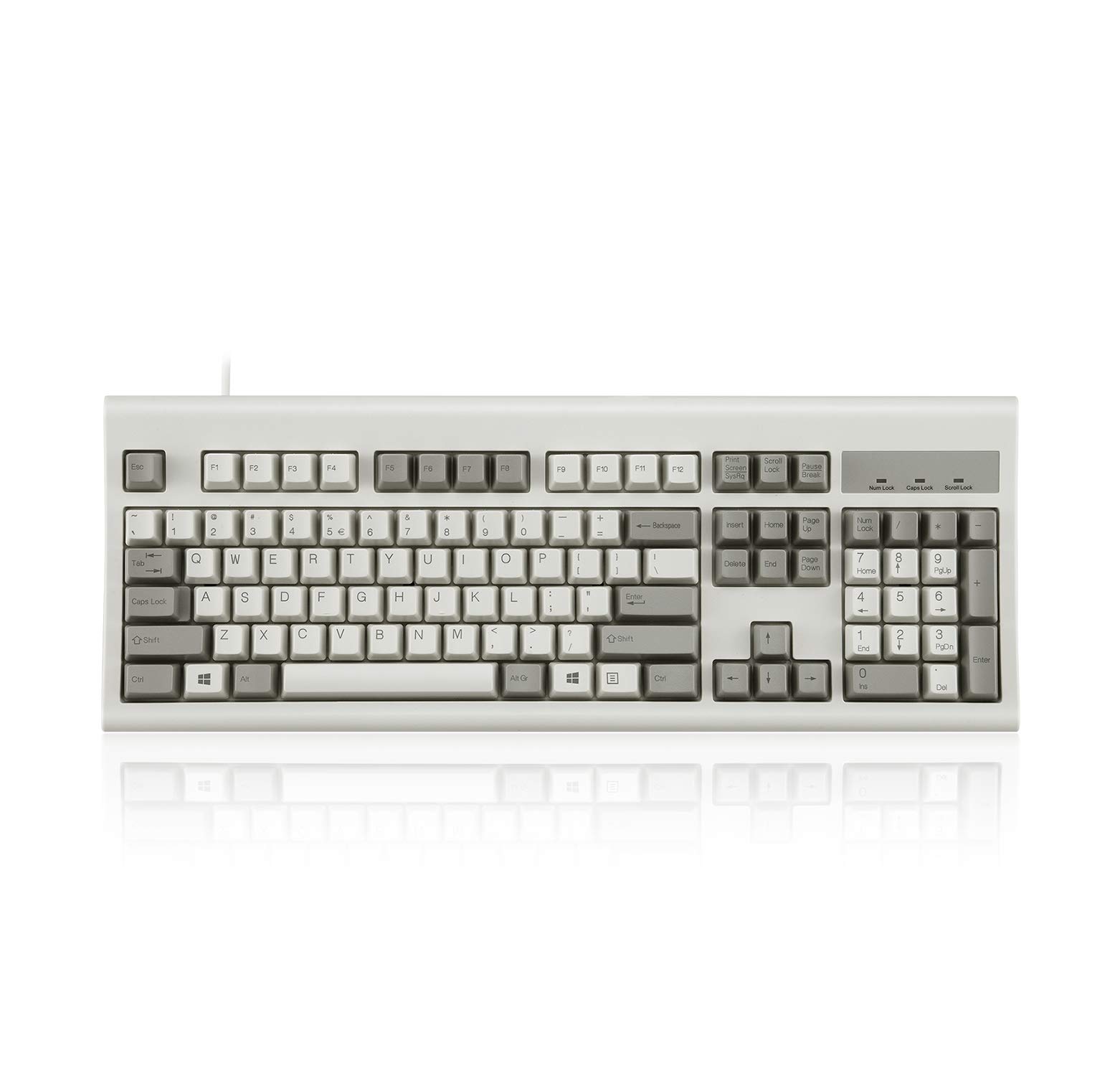 Perixx PERIBOARD-106M Wired Retro Keyboard with The Optical Mouse