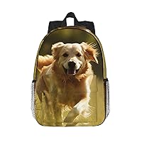 Dog Running on the Grass Print Backpack for Women Men Lightweight Laptop Backpacks Travel Laptop Bag Casual Daypack