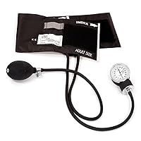 Prestige Medical S79-BLK Standard Aneroid Sphygmomanometer, Black