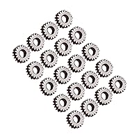 DIY Toy Car Robot Gears Set(20Pcs), 18T 2.55mm Hole 5.95MM Outer Diameter Steel Metal Gears for RC Replacement