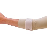 Rolyan Neoprene Elbow Sleeve with Strap, Small, Beige, Compression Brace for Pain Relief from Muscle Strains, Sprains, Joint Discomfort, Inflammation & Tendonitis, Flexible & Comfortable Support
