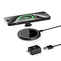 KPON Wireless Phone Charger for Popsocket/OtterBox/Thick Cases Up to 10mm and KPON QC 3.0 Wireless Charging Adapter