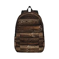 Brown Wooden Large Capacity Backpack, Men'S And Women'S Fashionable Travel Backpack, Leisure Work Bag,