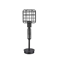 Aspen Creative Sand Black 40081, Wire Cage Metal Table Lamp, Vintage Design Finish, 18