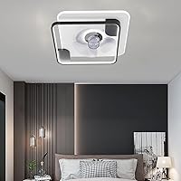 Ceiling Fans, Fan with Ceiling Light Fan Lighting Silence 3 Speeds Bedroom Led Ceiling Fan Light and Remote Control Ultra-Thin Modern Living Room Quiet Fan Ceiling Light with Timer