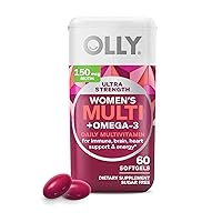 Ultra Women's Multi Softgels, Overall Health and Immune Support, Omega-3s, Iron, Vitamins A, D, C, E, B12, Daily Multivitamin, 30 Day Supply - 60 Count
