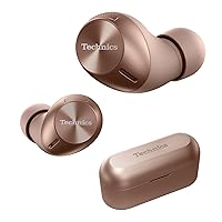 True Wireless Multipoint Bluetooth Earbuds with Microphone, HiFi, Clear Calls, Long Battery Life, Lightweight Comfort Fit, Alexa Built in, EAH-AZ40-N (Rose Gold)