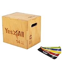3 in 1 Wooden Plyometric Box Plyo Box - Holds Up to 450lbs - Versatile Plyometric Box for Home Gym and Outdoor Workouts