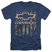 Chevrolet Camo Flag Unisex Adult Heather T Shirt for Men and Women