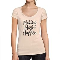 Women's Graphic T-Shirt Making Magic Happen Eco-Friendly Limited Edition Short Sleeve Tee-Shirt Vintage Birthday