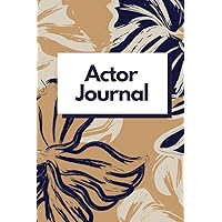 Actor Journal: Blue and Navy Iris on Beige Background