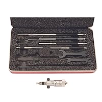 Solid Rod Inside Micrometer Set with Quick-Reading Figures, Hardened and Ground Anvils - Insulated, Adjustable, 2-8