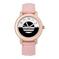 Black People's Flag of Milwaukee Classic Watches for Women Funny Graphic Pink Girls Watch Easy to Read