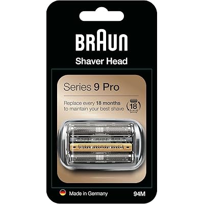 Braun Shaver Head Replacement Part 94M Silver, Compatible with