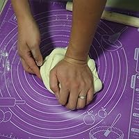 Silicone Kneading Dough Mat With Scale Non-Stick Kitchen Baking Cake Board Rolling Dough Pad (23.6x17.7 inch)