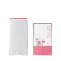 FLOWER BEAUTY Lip & Cheek Gel Crush - Cream Blush and Lips Tint in One Portable Multistick - Hydrating Burst of Color (Strawberry Crush)