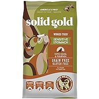 Solid Gold Sensitive Stomach Dry Cat Food - Made with Real Quail & Pumpkin - Winged Tiger Grain Free Cat Food Sensitive Stomach for Adult & Senior Cats - Supports Immune & Digestive Health - 6lb