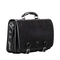 Maxwell Scott - Personalized Mens Luxury Leather Satchel Briefcase Bag - 2 Section for Laptop - The Jesolo2