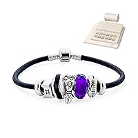 #1 Mom Wife Family Mother Colorful Love Themed Starter Beads Multi Charm Bracelet For Women .925 Sterling Silver Snake Chain European Barrel Snap Clasp Bracelets 8.5 Inch With Wood Charm Display