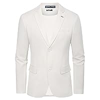 PJ PAUL JONES Mens Blazer Jacket Casual Herringbone Suit Jacket 2 Buttons Sports Coats for Wedding