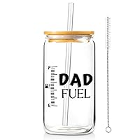 Mason Life Unique Gifts for Dad from Daughter Son - DAD FUEL Essential Gifts for His Birthday, Father's Day, New Dad Celebration - 18 Oz Can Shaped Glass for Father, Dad Husband Father-s Day