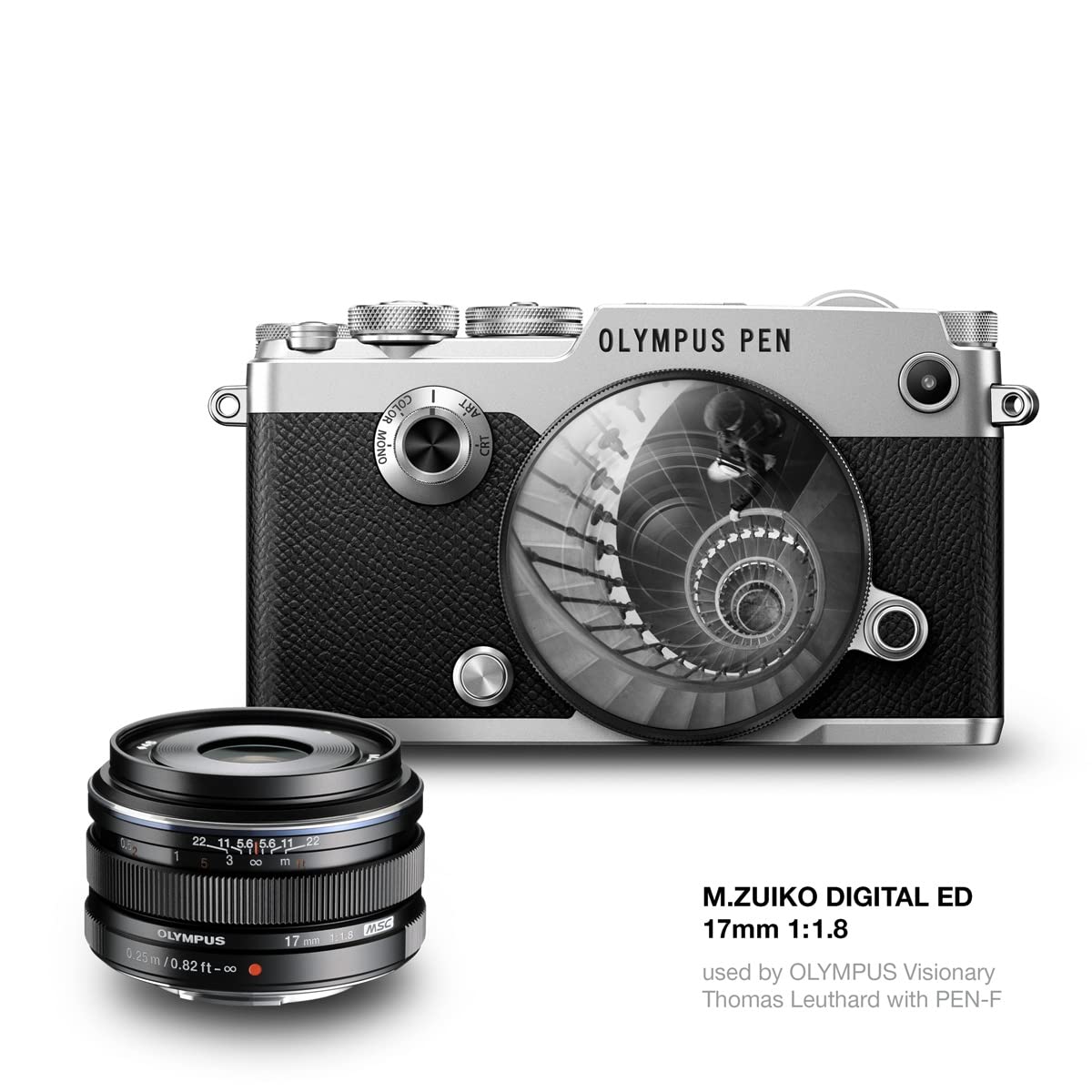 OM SYSTEM OLYMPUS M.Zuiko Digital 17mm F1.8 Black For Micro Four Thirds System Camera, Compact Design, Beautiful Bokeh, Bright