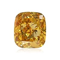 0.39 ct. GIA Certified Diamond, Cushion Modified Brilliant Cut, FIO-Y - Fancy Intense Orange-yellow Color, SI1 Clarity Perfect To Set In Jewelry Ring Gift Engagement Rare
