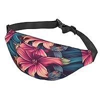 Fanny Pack For Men Women Casual Belt Bag Waterproof Waist Bag Beautiful Flowers Running Waist Pack For Travel Sports