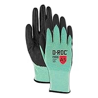 MAGID Heat & Adhesive Resistant Cut Level A5 Work Gloves, 1 PR, Dry Grip Polyurethane Coated, Size 8/M, Reusable, 18-Gauge Aramid Shell (GPD824)