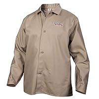 Lincoln Electric Premium Flame Resistant (FR) Cotton Welding Jacket | Comfortable | Khaki / Tan | Large | K3317-L