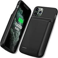 NEWDERY Battery Case for iPhone 11 Pro Max, 10000mAh Portable Protective Charging Case Extended Rechargeable Battery Power Bank for 6.5 Inch iPhone 11 Pro Max (Black)