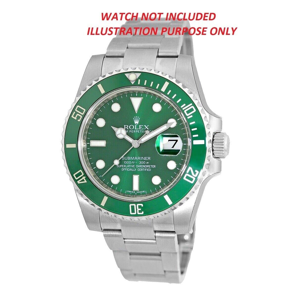 Ewatchparts PEARL PIP DOT COMPATIBLE WITH BEZEL INSERT ROLEX SUBMARINER CERAMIC 116610LV HULK BLUE LUME