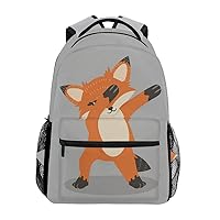 ALAZA Fox Dub Dancing Sign Fun Stylish Large Backpack Personalized Laptop iPad Tablet Travel School Bag with Multiple Pockets for Men Women College