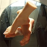 Silicone Feet or Hands,Silicone Female Mannequin Foot, Lifelike Beauty feet 1:1 Female feet Model, Clear Texture Realistic Foot Model, for Footwear/Nails Props 36A Beauty Foot
