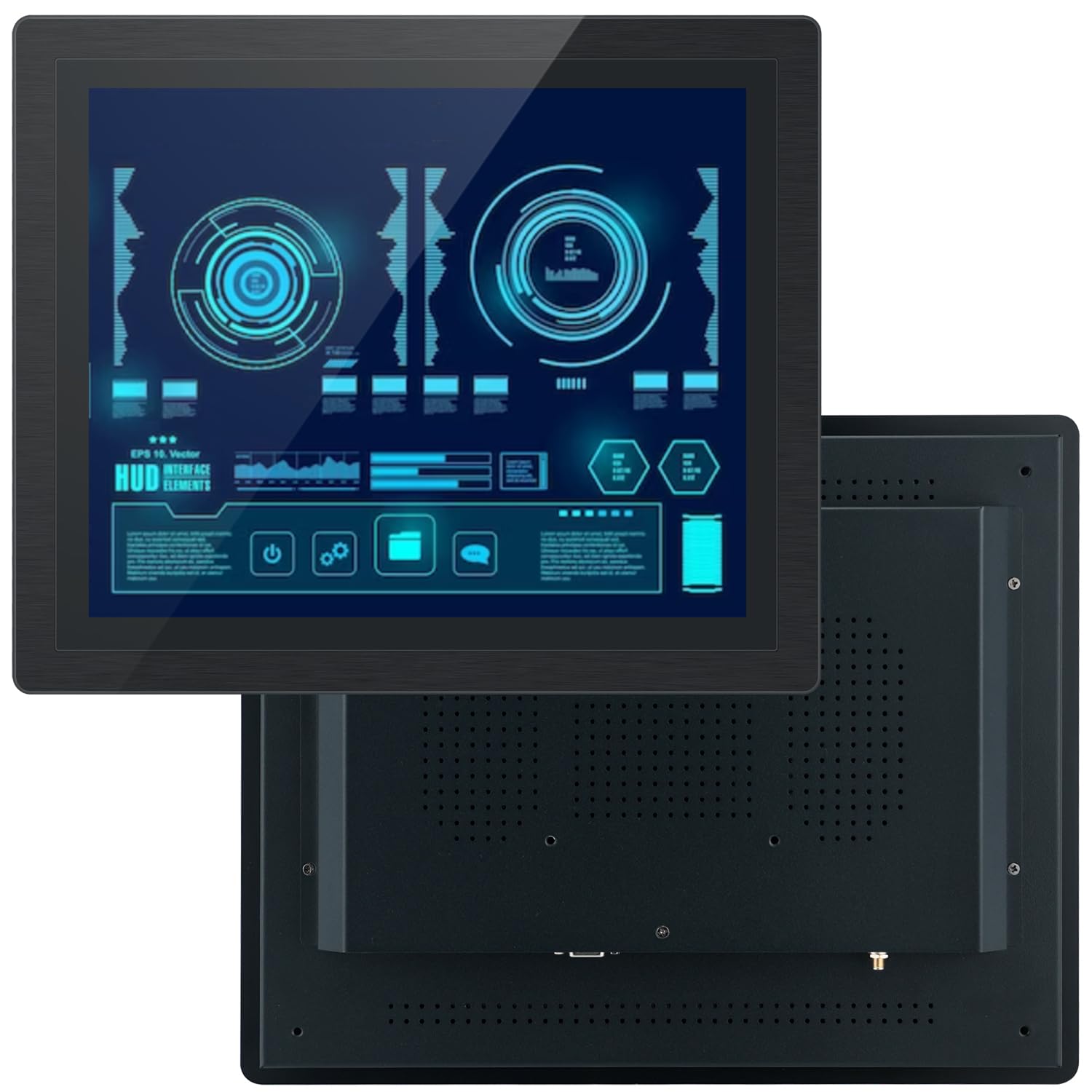 TouchWo 15 inch Industrial Embedded Touch Panel PC, Android All in One Mini PC with Open Frame Capacitive Touchscreen Monitor, RK3568 RAM 4G & ROM 32G Industrial PC Built-in Speakers