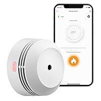 AEGISLINK Wi-Fi Smoke Detector, Wireless Smart Fire Smoke Alarm with App Control, Replaceable Lithium Battery, Auto Self-Check Function, S-WF240, 1-Pack