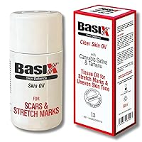 Basix Skin Defence Clear Skin Tissue Oil Proven to Reduce Stretch Marks Scars and Uneven Skin Tone with Cannabis Sativa,Tamanu, Argan Grapeseed, Jojoba, Rosehip, Calendula Geranium Oils
