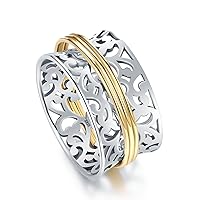 Sterling silver Simple spinner ring Fidget band ring spinning meditation anxiety ring