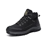 AX BOXING Mens Snow Boots Winter Boots Fur Lined Anti-Slip Warm Hiking Boots Outdoor Shoes
