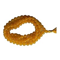 Reiki Gemstone Yellow Jade 8 mm Round Beads 108 Beads Jaap Mala