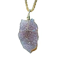 Handcrafted Marvel: Crystals Finder Company's Amethyst Crystals Pendant for TimelessUnique Style Upgrade: Elevate your fashion