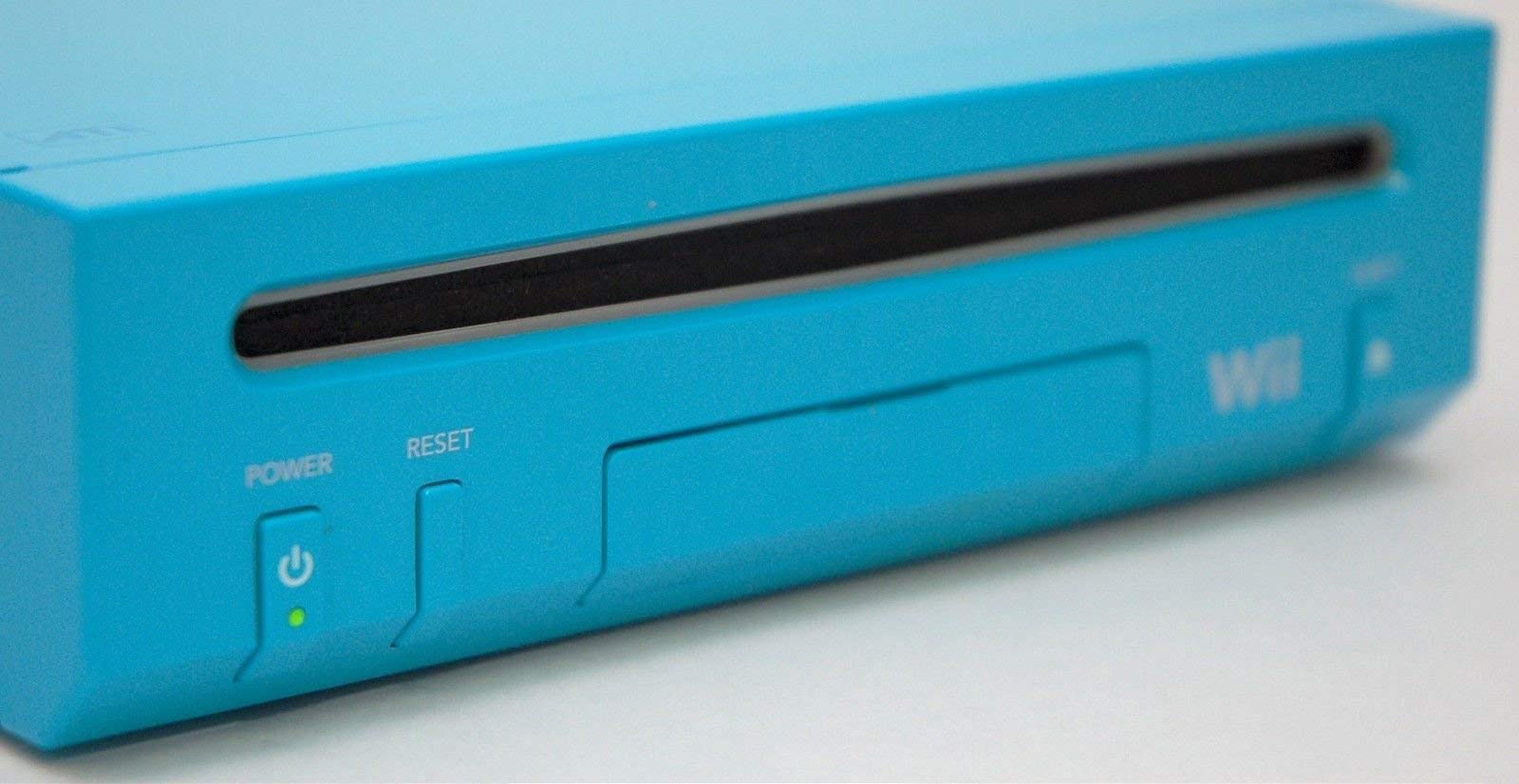 NINTENDO WII BLUE BLUE SYSTEM CONSOLE