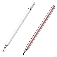 Stylus Pens for Touch Screens, High Sensitivity Capacitive Pen 2-in-1 Disc & Fiber Tips Fine Point Stylus Pen Drawing and Writing, Stylus for ipad, iPhone, Apple, Mini, Air, Android and More