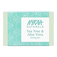 Nykaa Naturals Bathing Soap - Natural Soap Bar, Perfectly Cleanses, Nourishes, Hydrates and Protects Skin - Tea Tree and Aloe Vera - 3.5 oz
