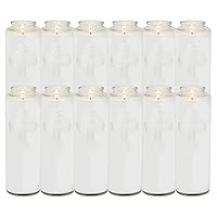 Clear Glass Devotional 7-Day Prayer Candle, 12-Count, Meditation